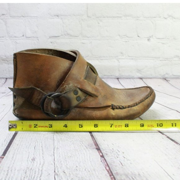 *Unbranded Unisex Brown Leather Slip On Round Toe Ankle Clog Shoes Sz 10 Inches - Picture 7 of 9